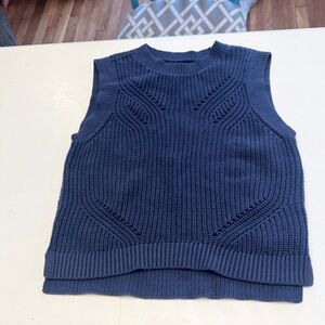 Sonoma Navy Knit Sleeveless Vest